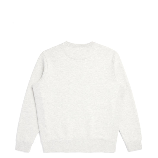 Back view of Robenti Heather Grey Organic Cotton Crewneck Sweatshirt