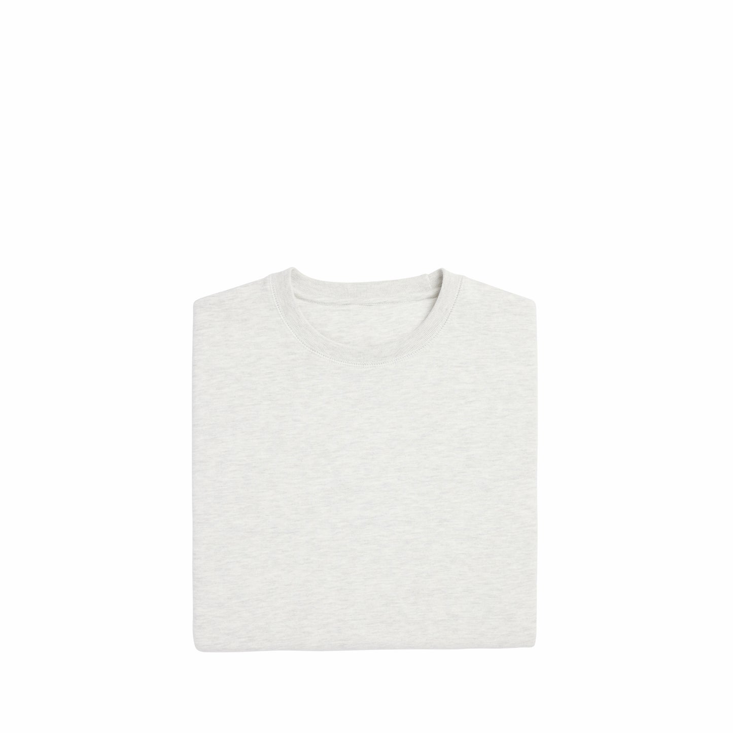 Close-up of heavyweight organic cotton fabric on Robenti crewneck sweatshirt