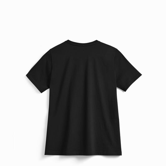 Back view of Robenti Women's Black PIMA Cotton T-Shirt