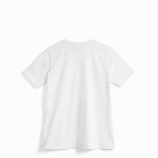 Back view of Robenti Women's White PIMA Cotton T-Shirt