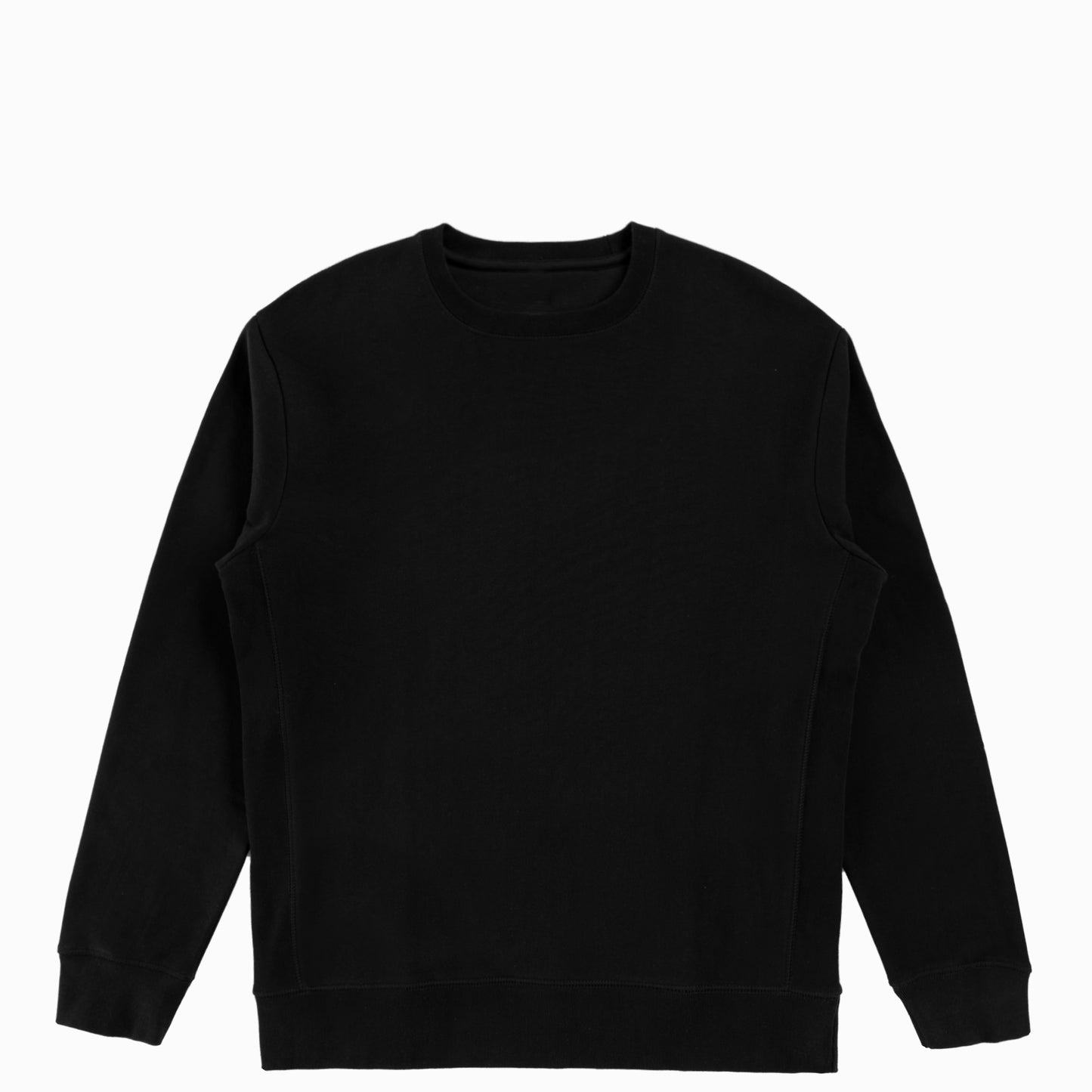 Classic Organic Cotton Crew Neck Sweatshirt in Black