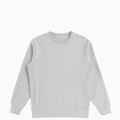 Classic Organic Cotton Crew Neck Sweatshirt in Grey