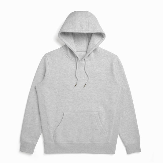 Classic Heavyweight Heather Grey Organic Cotton Hoodie