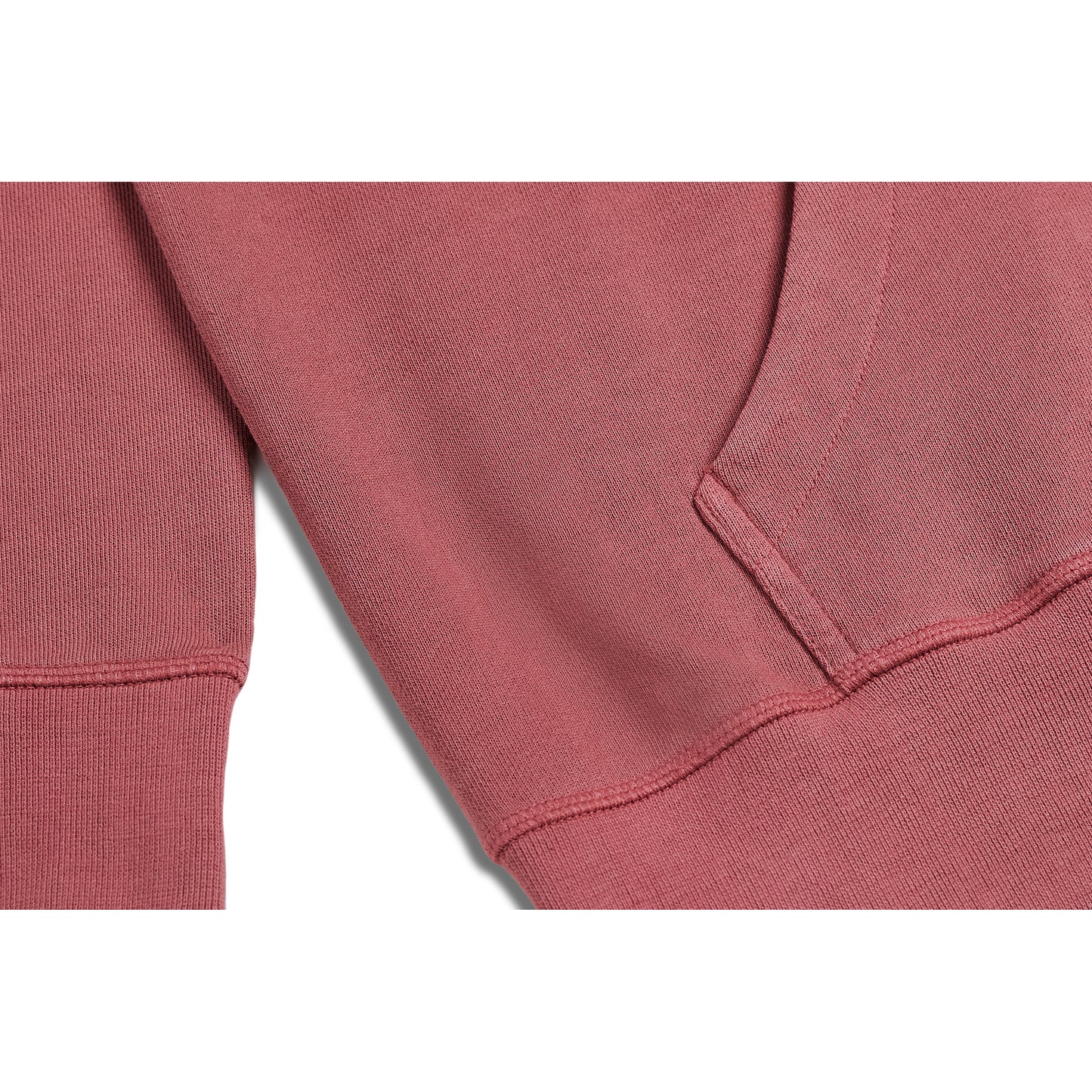 100% Organic Cotton French Terry Hoodie in Rosewood