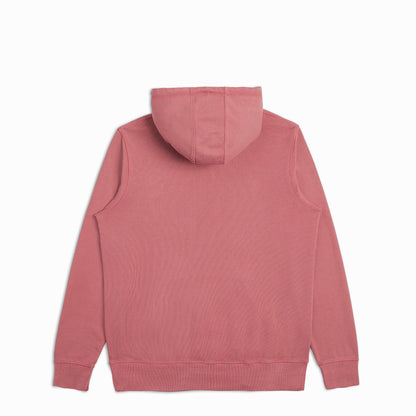 100% Organic Cotton French Terry Hoodie in Rosewood