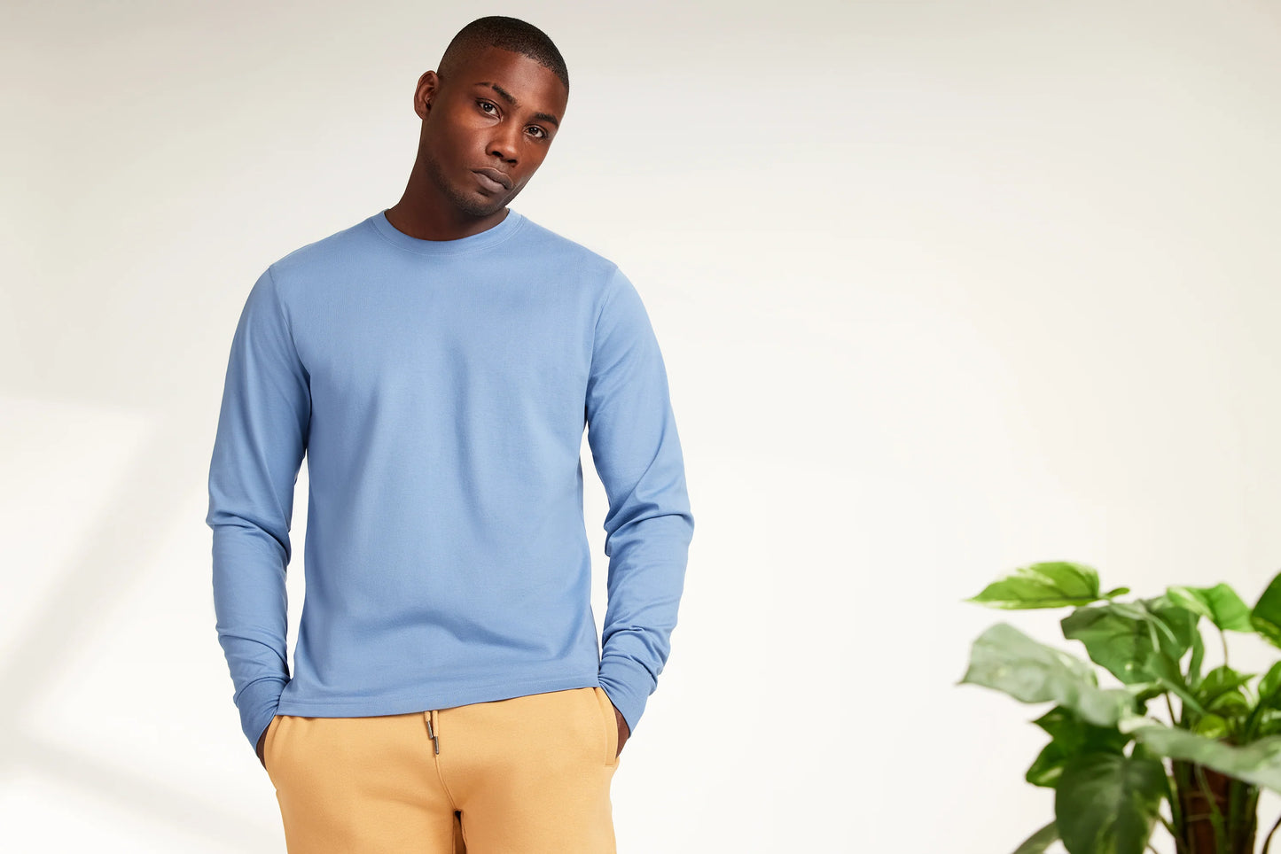 Classic Organic Cotton Crew Neck Sweatshirt in Grey