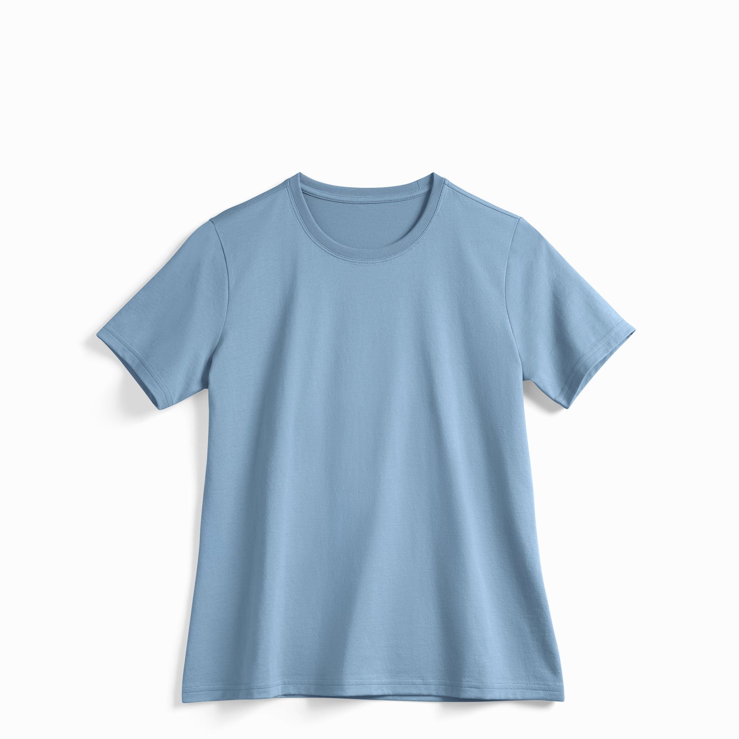 Women's 100% American Grown Supima Cotton Cloudy Blue T-Shirt