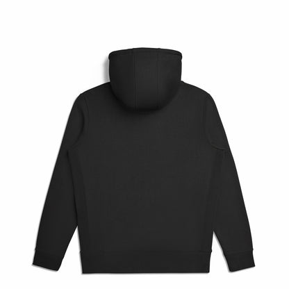 Back view of Robenti Black Heavyweight Organic Cotton Hoodie