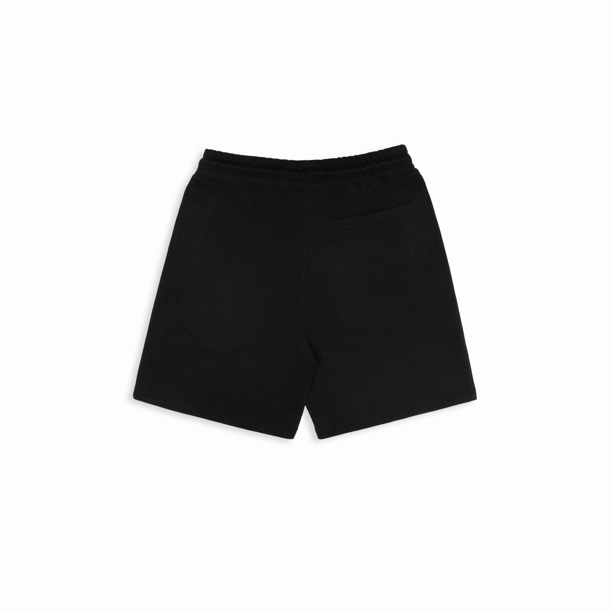 Back view of Robenti Black Organic Cotton Sweatshorts