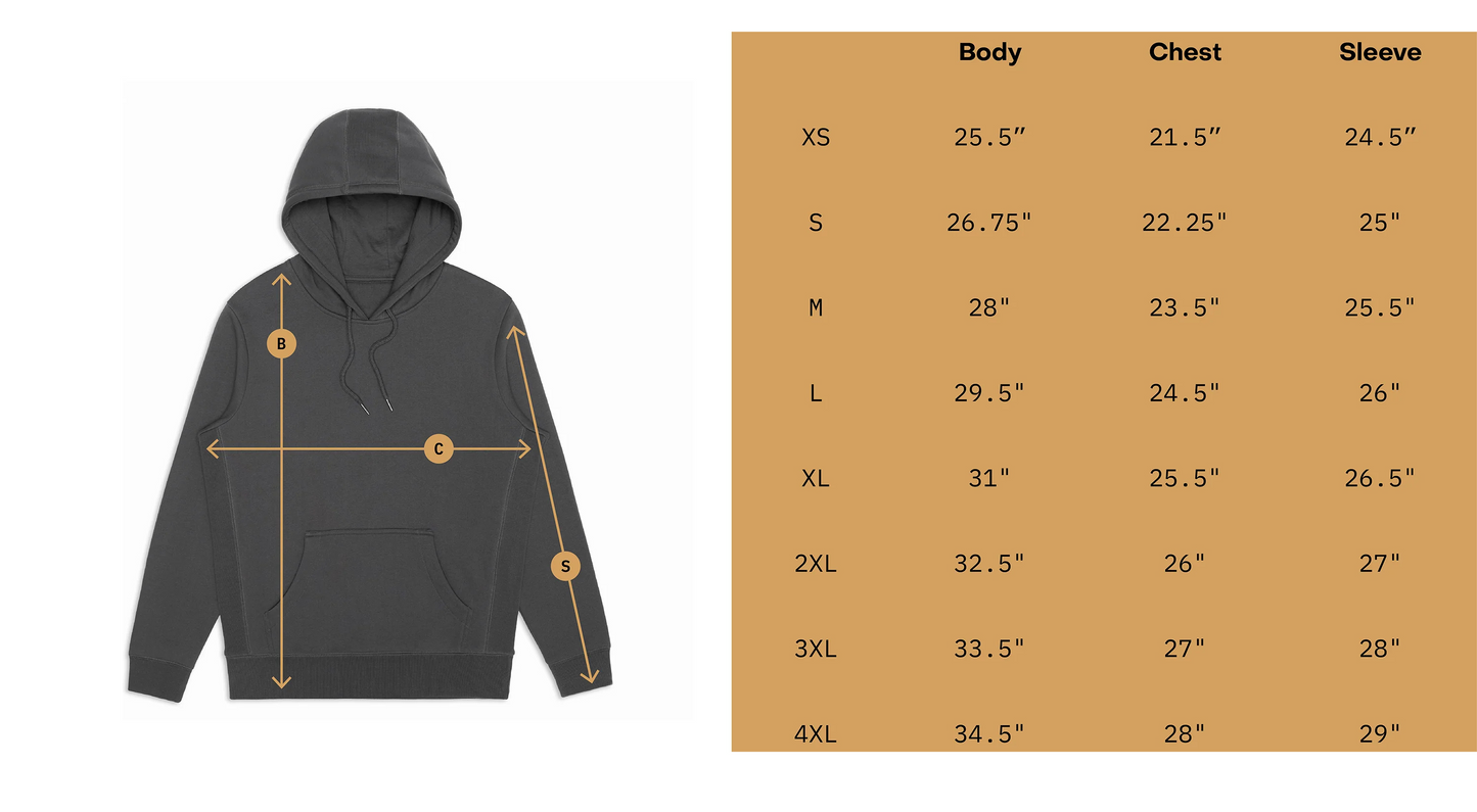 Classic Heavyweight Black Organic Cotton Hoodie