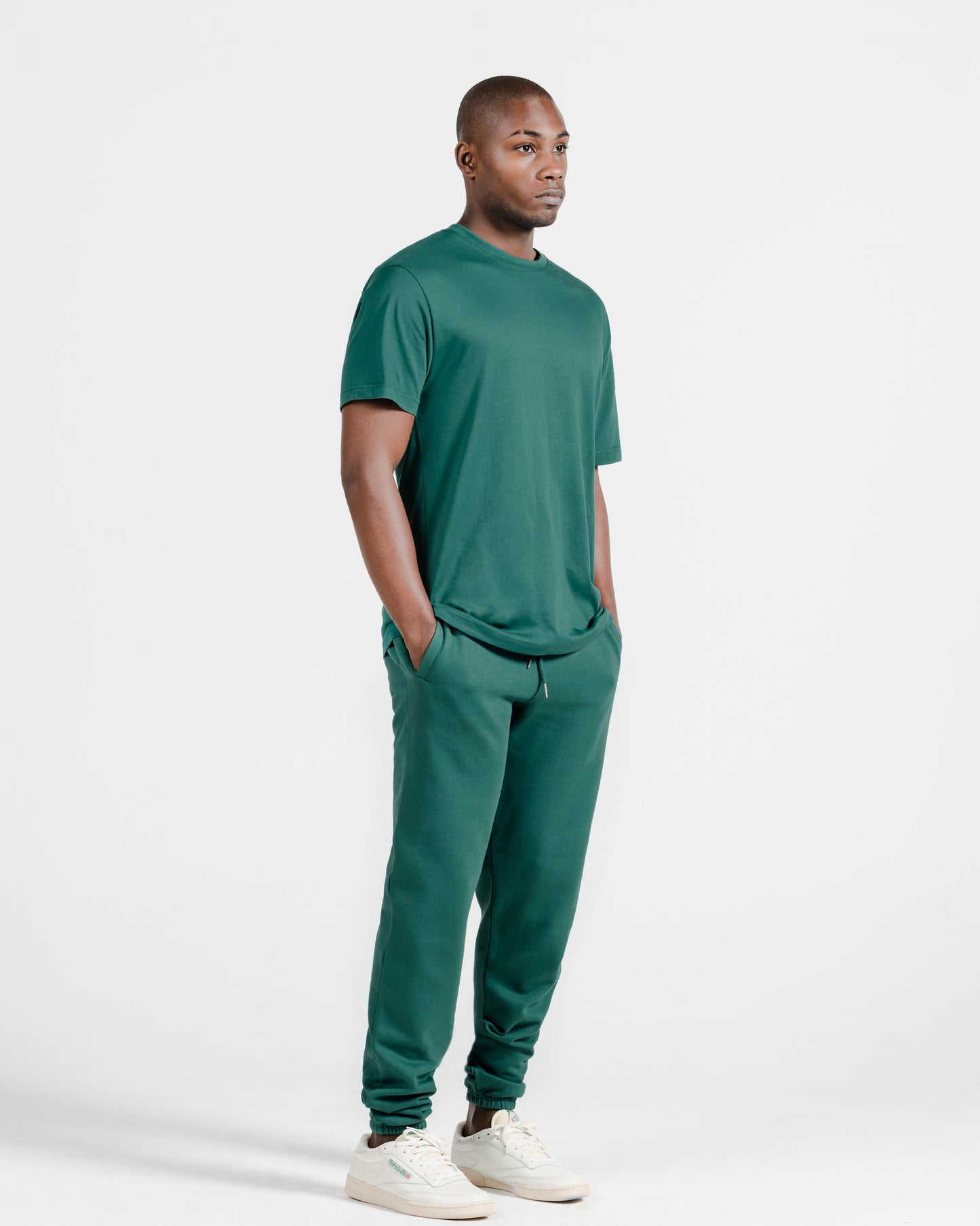 Model wearing Robenti Evergreen PIMA Cotton T-Shirt