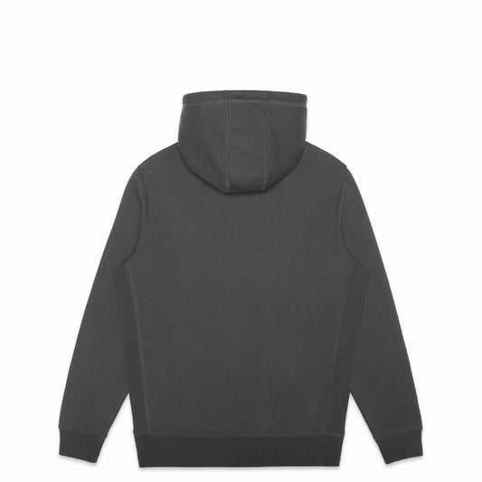 Back view of Robenti Graphite Heavyweight Organic Cotton Hoodie