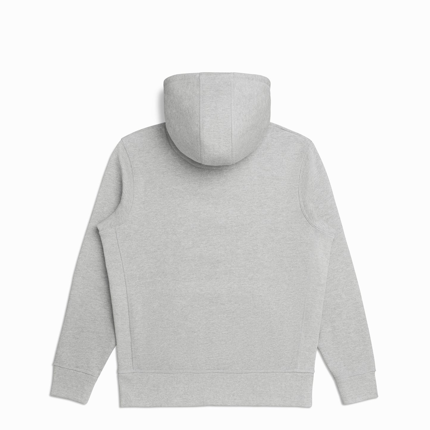 Back view of Robenti Heather Grey Heavyweight Organic Cotton Hoodie
