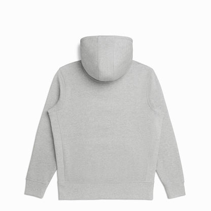 Back view of Robenti Heather Grey Heavyweight Organic Cotton Hoodie