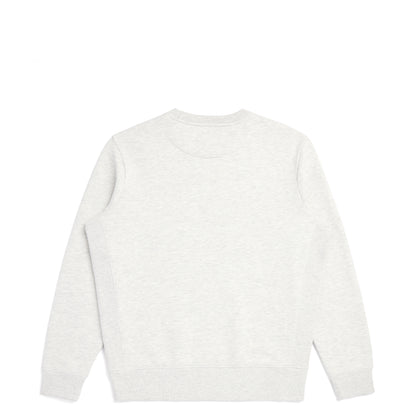 Back view of Robenti Heather Grey Organic Cotton Crewneck Sweatshirt