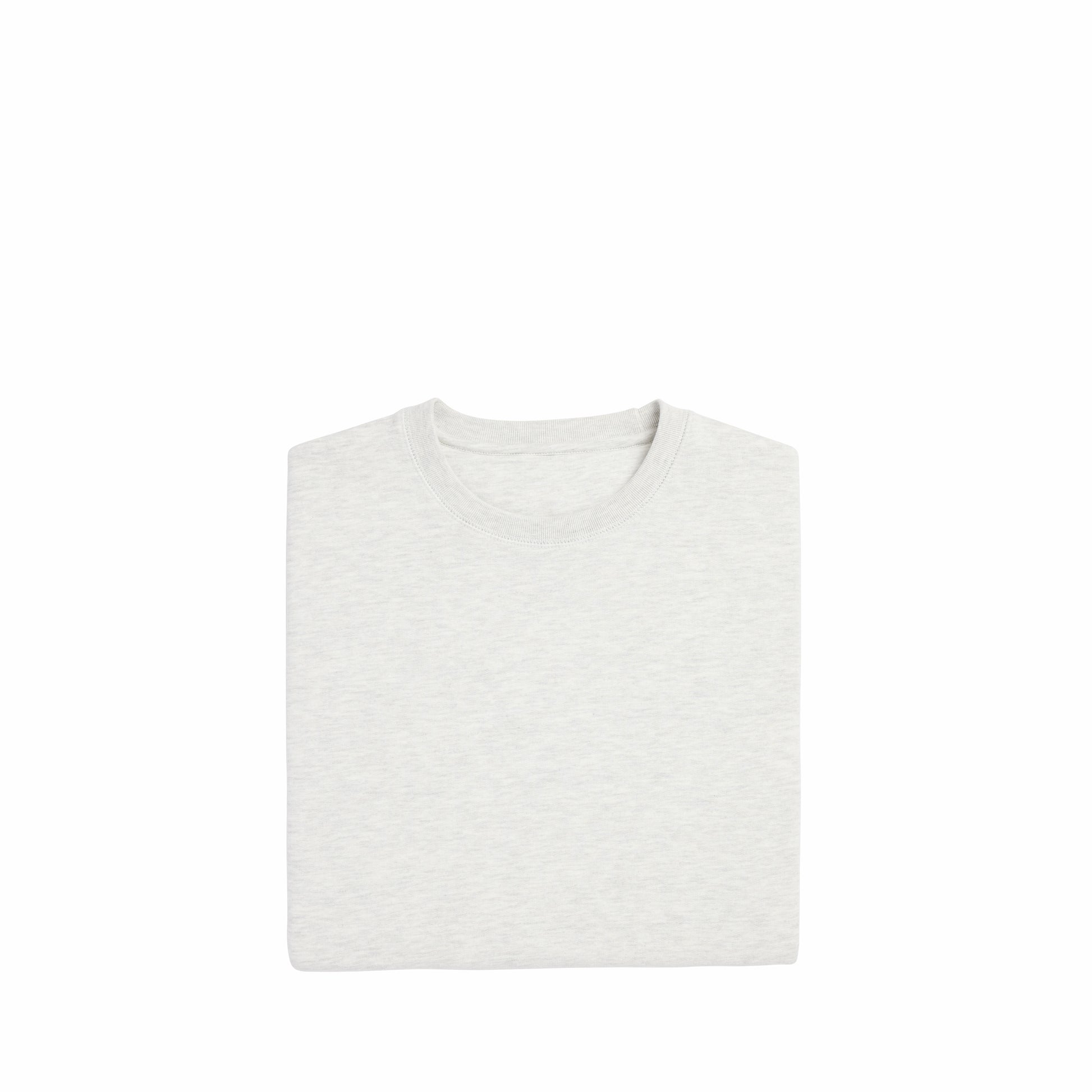 Close-up of heavyweight organic cotton fabric on Robenti crewneck sweatshirt