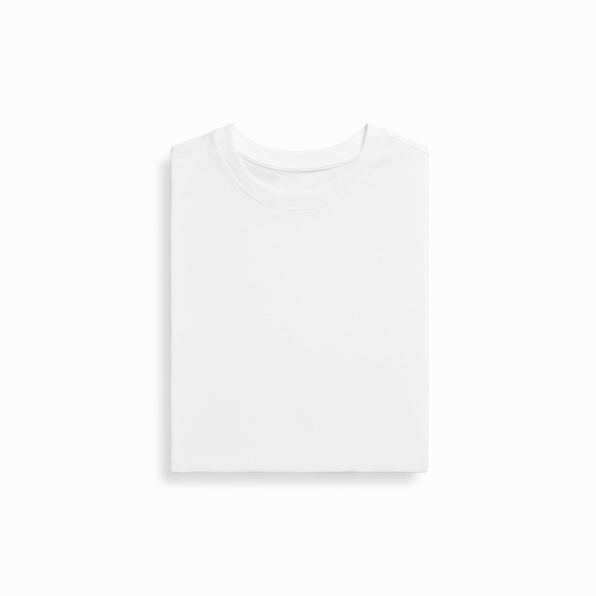 Close-up of PIMA cotton fabric on Robenti White T-Shirt