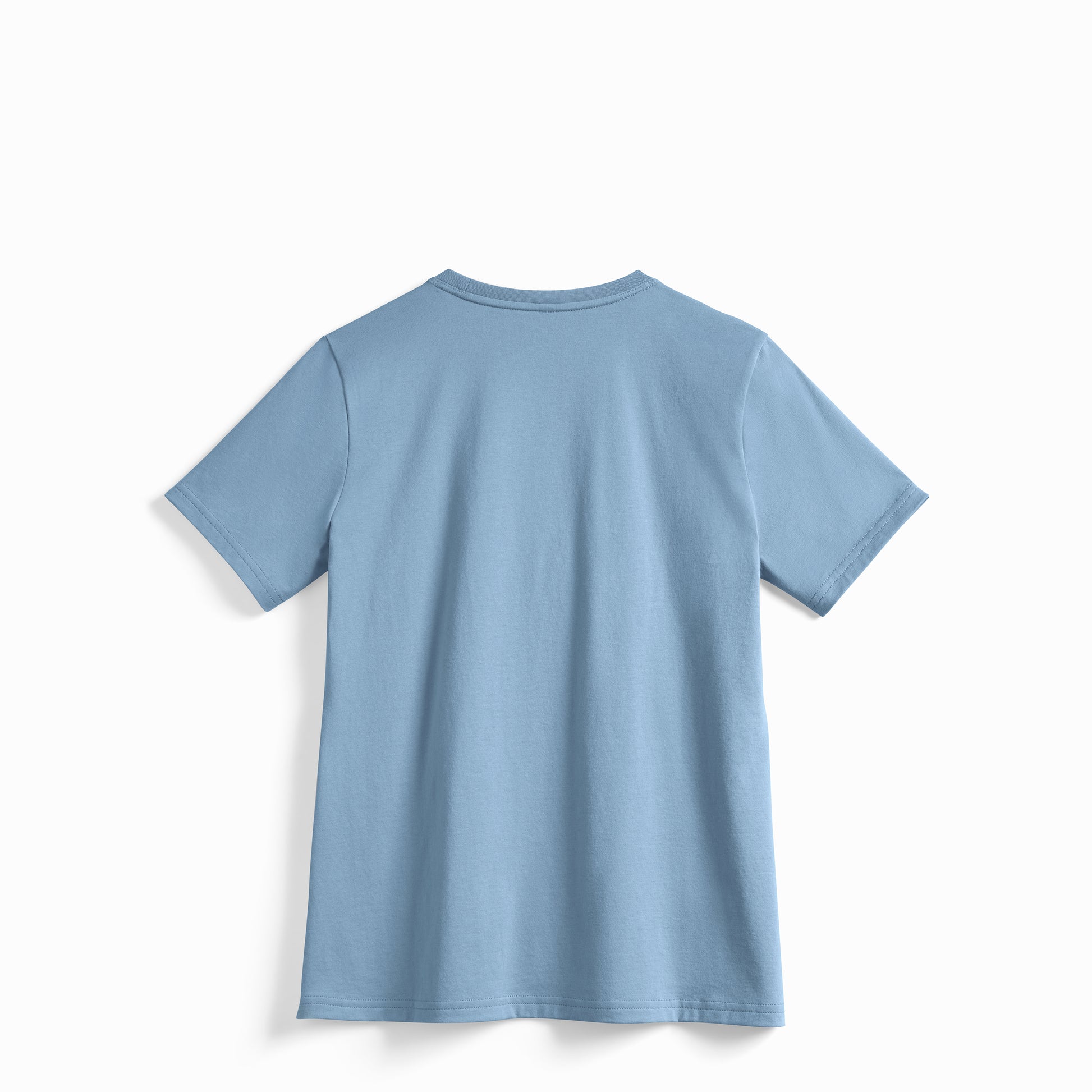Back view of Robenti Women's Cloudy Blue PIMA Cotton T-Shirt