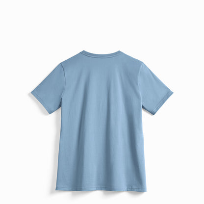Back view of Robenti Women's Cloudy Blue PIMA Cotton T-Shirt