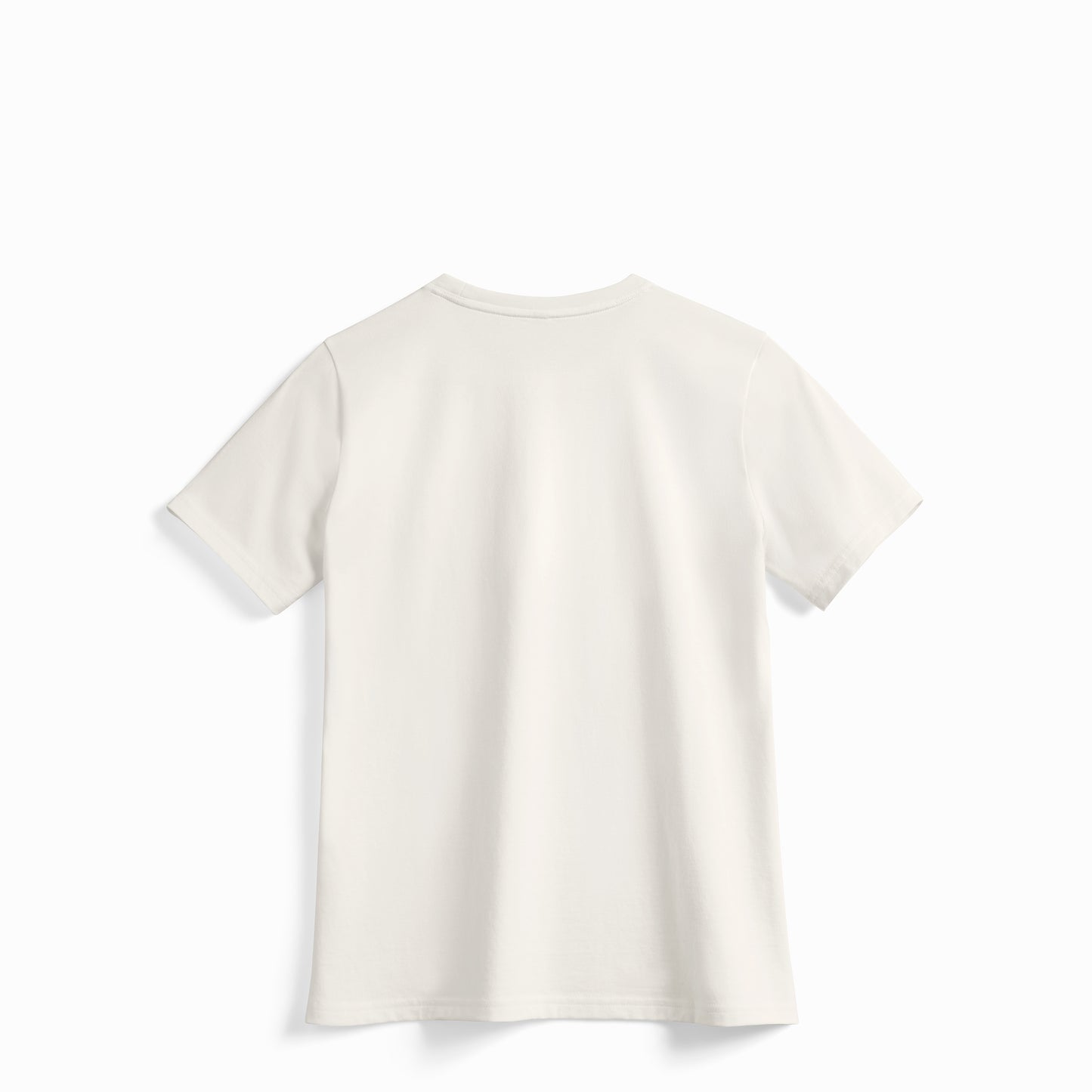 Back view of Robenti Women's Ivory PIMA Cotton T-Shirt