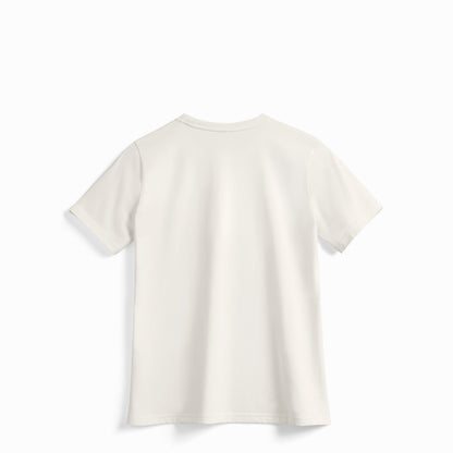 Back view of Robenti Women's Ivory PIMA Cotton T-Shirt