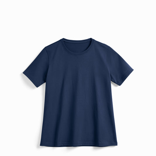 Robenti Women's Marine Blue PIMA Cotton T-Shirt