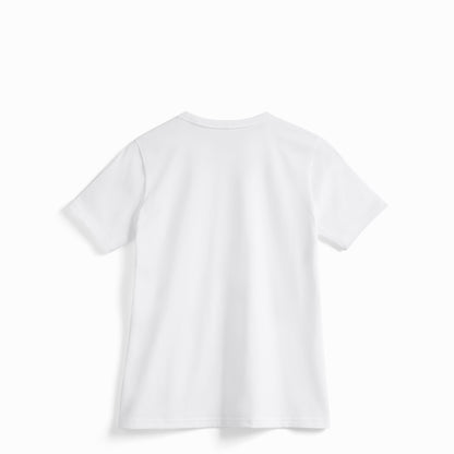 Back view of Robenti Women's White PIMA Cotton T-Shirt